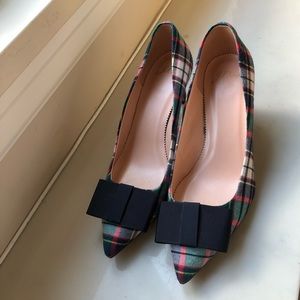 J.Crew Multicolour Plaid Kitten Heels sz 8.5